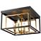 Z-Lite Euclid 15" Wide Olde Brass and Bronze 4-Light Ceiling Light