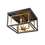 7_Z-Lite Euclid 15" Wide Olde Brass and Bronze 4-Light Ceiling Light more views