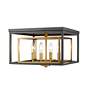 Z-Lite Euclid 15" Wide Olde Brass and Bronze 4-Light Ceiling Light in scene