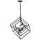 Z-Lite Euclid 29 1/2" Wide 4-Light Matte Black Geometric Chandelier