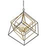 Z-Lite Euclid 35 1/2" Brass Bronze 6-Light Modern Geometric Chandelier