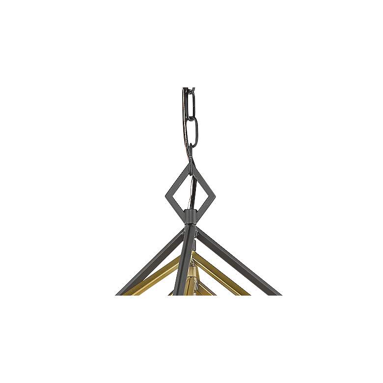 Image 4 Z-Lite Euclid 35 1/2" Brass Bronze 6-Light Modern Geometric Chandelier more views