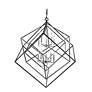 4_Z-Lite Euclid 41 1/2" Wide 10-Light Chrome Black Geometric Chandelier more views