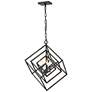 2_Z-Lite Euclide 23" Wide 3-Light Matte Black Geometric Chandelier