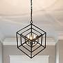 1_Z-Lite Euclide 23" Wide 3-Light Matte Black Geometric Chandelier