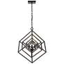 6_Z-Lite Euclide 23" Wide 3-Light Matte Black Geometric Chandelier more views