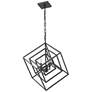 Z-Lite Euclide 23" Wide 3-Light Matte Black Geometric Chandelier