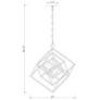 Z-Lite Euclide 23" Wide 3-Light Matte Black Geometric Chandelier