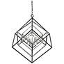 1_Z-Lite Euclide 29 1/2" Wide Matte Black and Chrome 4-Light Pendant