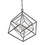4_Z-Lite Euclide 29 1/2" Wide Matte Black and Chrome 4-Light Pendant more views
