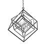 5_Z-Lite Euclide 29 1/2" Wide Matte Black and Chrome 4-Light Pendant more views