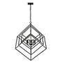 6_Z-Lite Euclide 35 1/2" Wide 6-Light Matte Black Geometric Chandelier more views