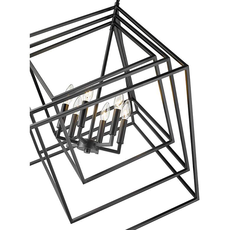 Image 7 Z-Lite Euclide 35 1/2" Wide 6-Light Matte Black Geometric Chandelier more views