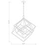 Z-Lite Euclide 35 1/2" Wide 6-Light Matte Black Geometric Chandelier