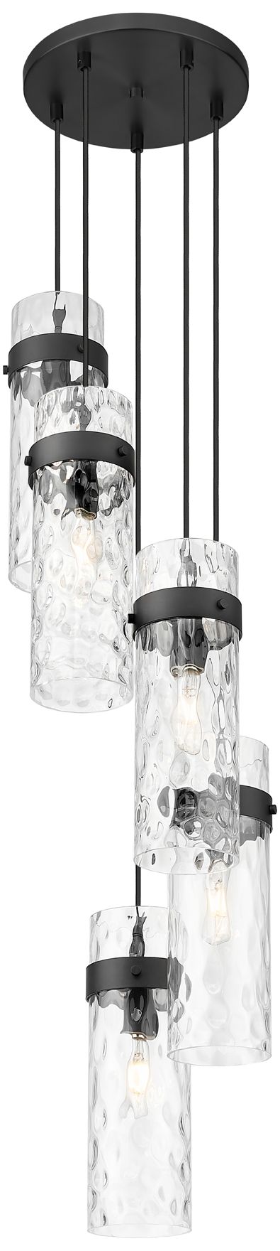 Z-Lite Fontaine 14 1/2" Wide Matte Black Multi-Light Pendant