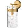 3_Z-Lite Fontaine 15 1/2" High 1-Light Rubbed Brass Wall Sconce