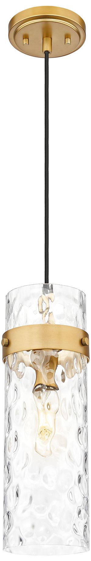 Image 4 Z-Lite Fontaine 5 3/4" Wide Rubbed Brass Mini Pendant more views