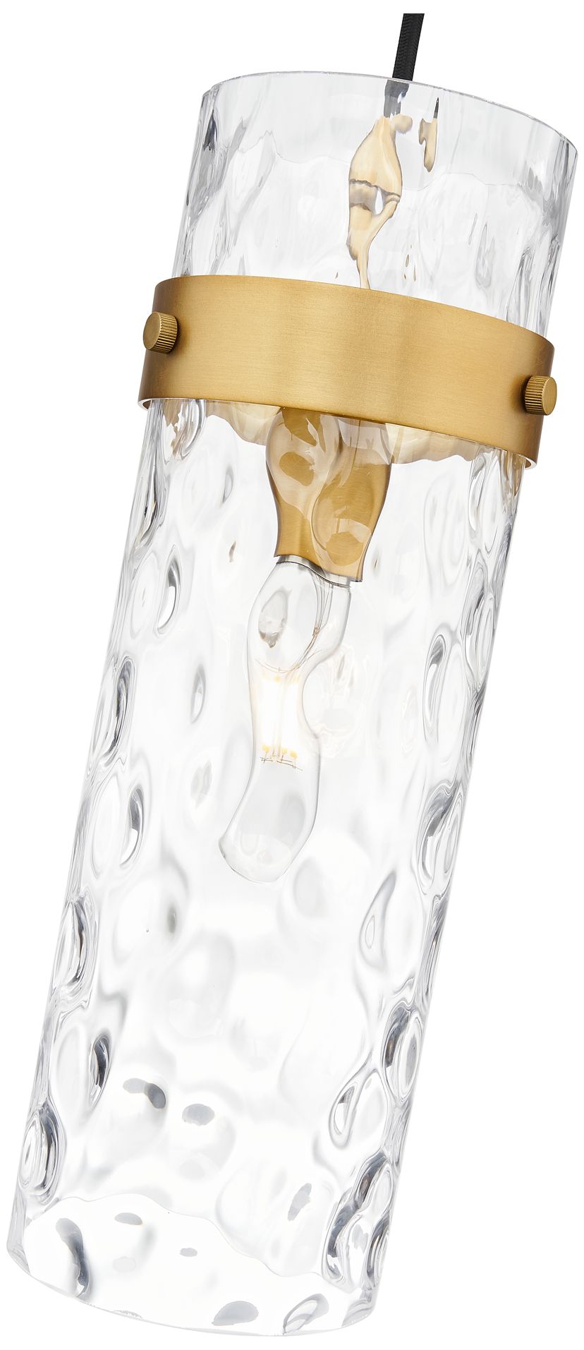 Z-Lite Fontaine 5 3/4" Wide Rubbed Brass Mini Pendant