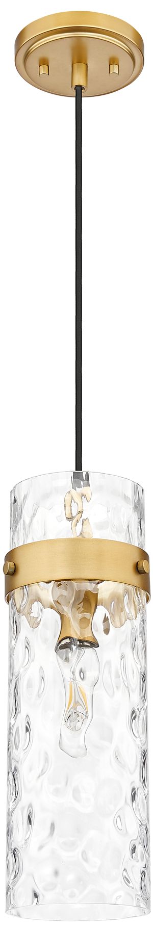 Z-Lite Fontaine 5 3/4" Wide Rubbed Brass Mini Pendant