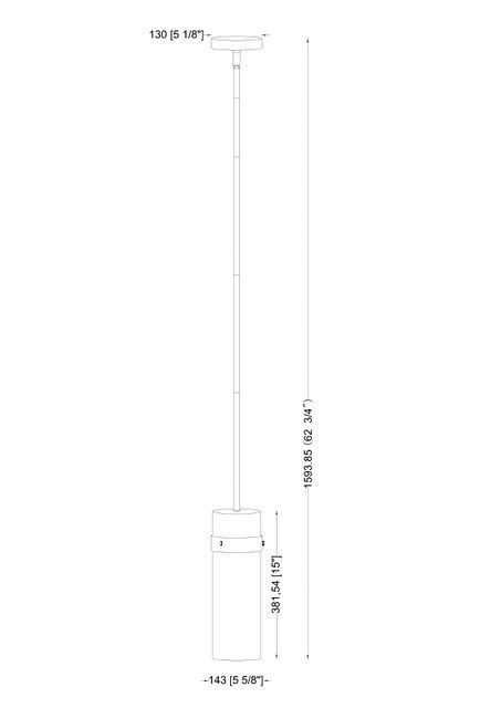 Z-Lite Fontaine 5 3/4"W Matte Black Cylinder Mini Pendant