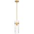 Z-Lite Fontaine 5 3/4"W Rubbed Brass Cylinder Mini Pendant
