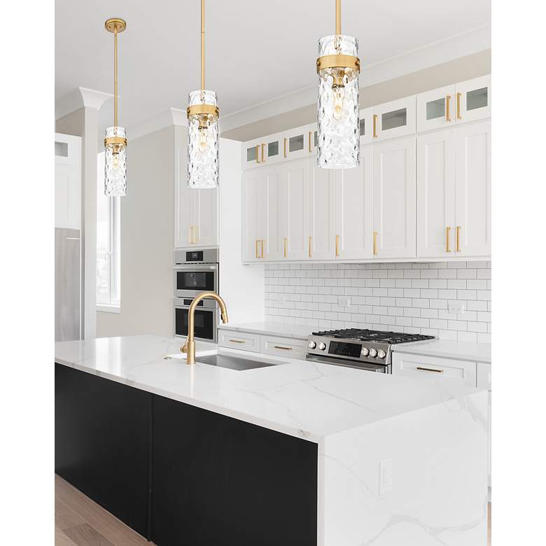 Image 2 Z-Lite Fontaine 5 3/4"W Rubbed Brass Cylinder Mini Pendant more views