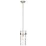 1_Z-Lite Fontaine 6 1/2" Wide Brushed Nickel Mini Pendant