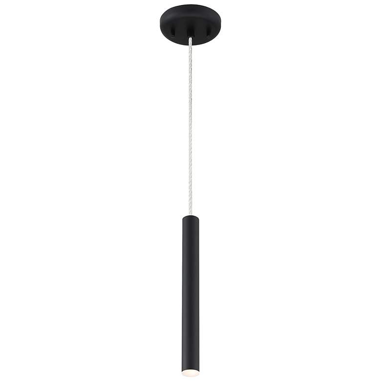 Image 2 Z-Lite Forest 4 3/4" Wide Matte Black LED Mini Pendant