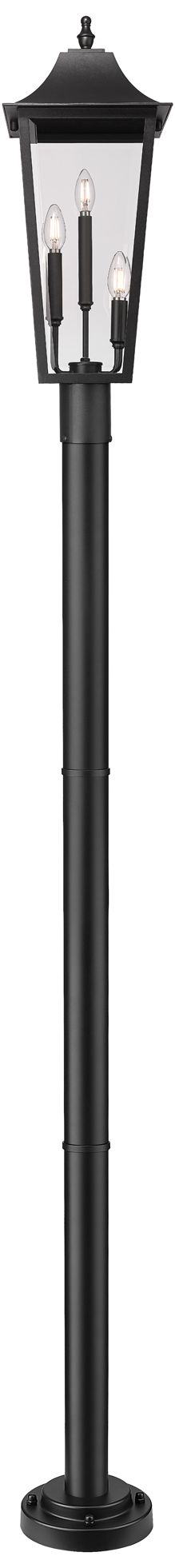 Image 5 Z-Lite Gannon 100 1/2"H Black Outdoor Post Light with Base more views