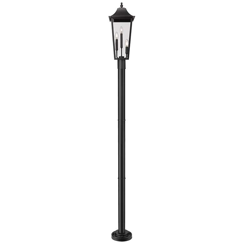 Image 5 Z-Lite Gannon 100 1/2"H Black Outdoor Post Light with Base more views