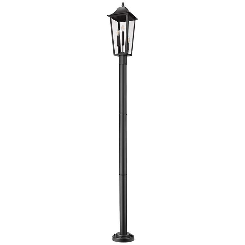 Image 7 Z-Lite Gannon 100 1/2"H Black Outdoor Post Light with Base more views