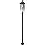 1_Z-Lite Gannon 105 1/4"H Black Outdoor Post Light with Base