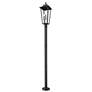 4_Z-Lite Gannon 105 1/4"H Black Outdoor Post Light with Base more views