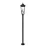 5_Z-Lite Gannon 105 1/4"H Black Outdoor Post Light with Base more views