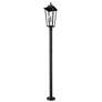 7_Z-Lite Gannon 105 1/4"H Black Outdoor Post Light with Base more views