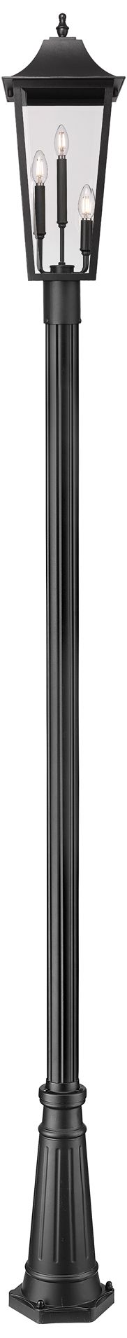 Image 5 Z-Lite Gannon 120 3/4"H Black Outdoor Post Light with Base more views
