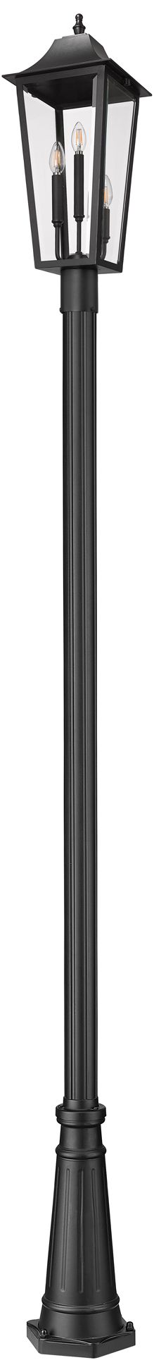Image 7 Z-Lite Gannon 120 3/4"H Black Outdoor Post Light with Base more views