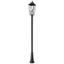 Z-Lite Gannon 125 1/2"H Black Outdoor Post Light with Base