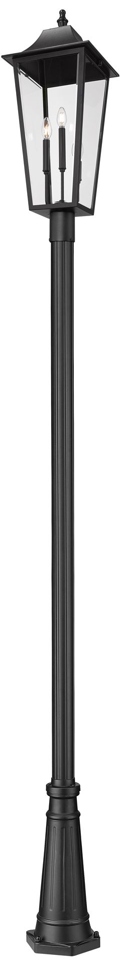 Thumbnail4 of Z-Lite Gannon 125 1/2"H Black Outdoor Post Light with Base more views