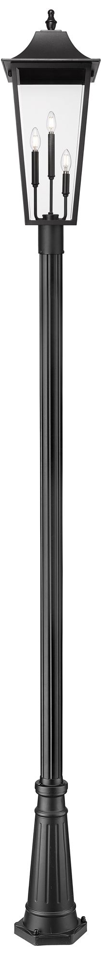 Z-Lite Gannon 125 1/2"H Black Outdoor Post Light with Base