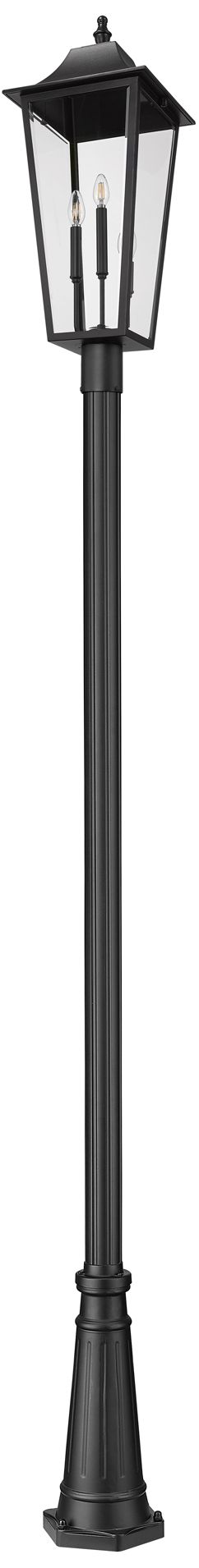 Z-Lite Gannon 125 1/2"H Black Outdoor Post Light with Base