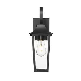 Image5 of Z-Lite Gannon 17 1/4" High Black Outdoor Wall Lantern more views