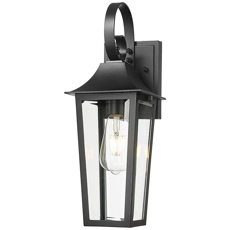 Image 1 Z-Lite Gannon 17 1/4" High Black Outdoor Wall Light