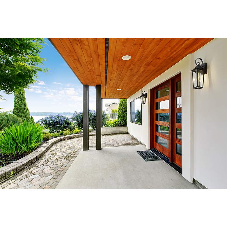 Image 3 Z-Lite Gannon 17 1/4" High Black Outdoor Wall Light more views