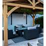 2_Z-Lite Gannon 23" High Black 3-Light Outdoor Hanging Light more views