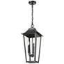 4_Z-Lite Gannon 23" High Black 3-Light Outdoor Hanging Light more views