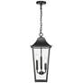 5_Z-Lite Gannon 23" High Black 3-Light Outdoor Hanging Light more views
