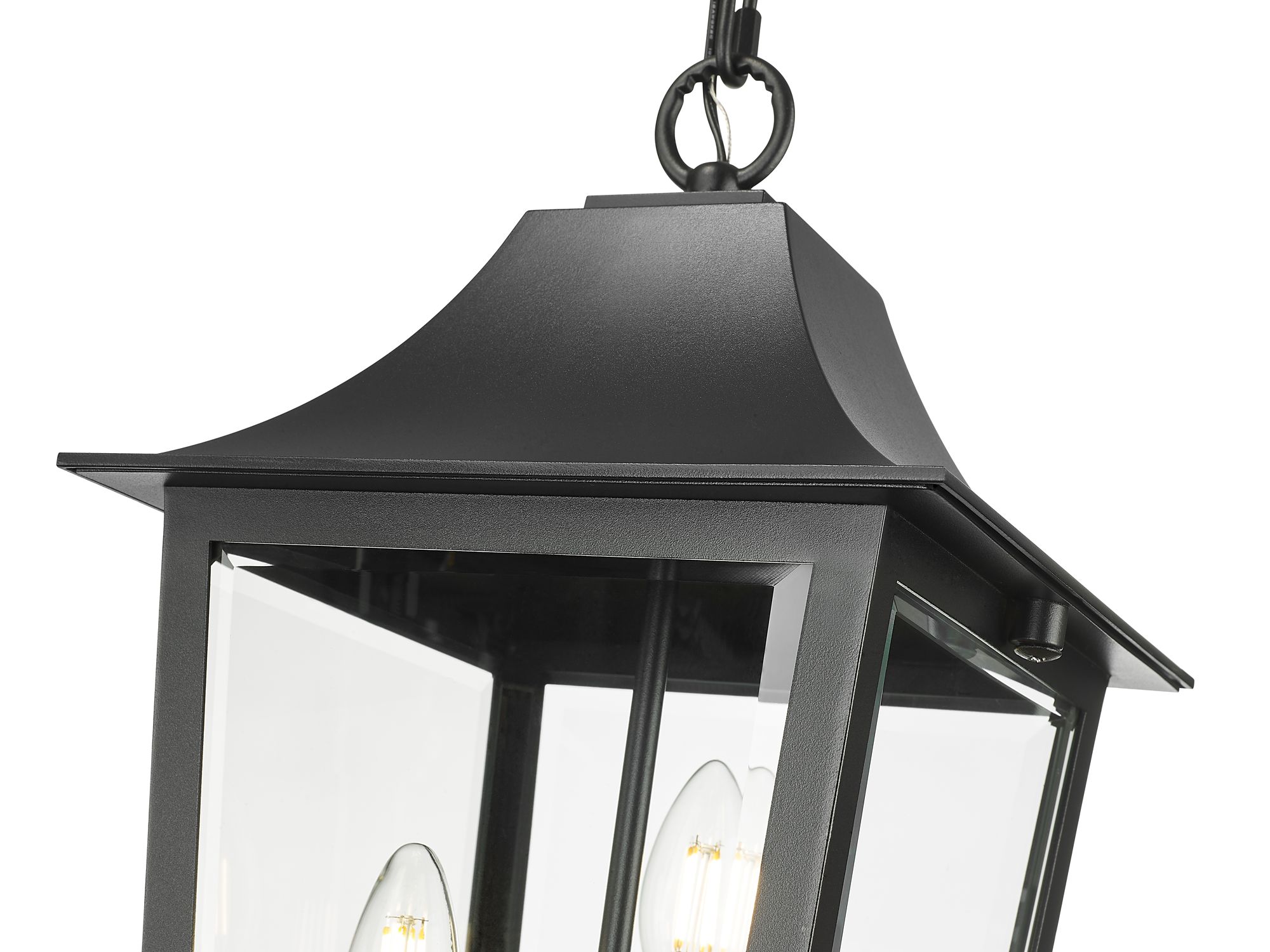 Z-Lite Gannon 23" High Black 3-Light Outdoor Hanging Light