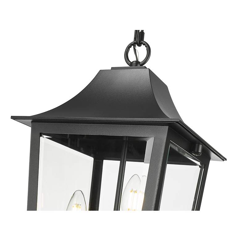 Image 6 Z-Lite Gannon 23" High Black 3-Light Outdoor Hanging Light more views