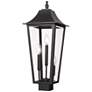 1_Z-Lite Gannon 25 1/4" High Black 3-Light Outdoor Post Light